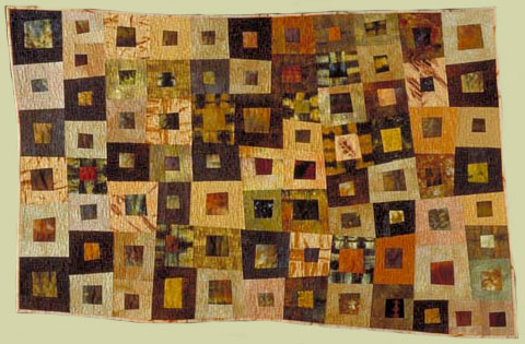 Image of quilt titled “Fossil Bed” by Janet Kurjan 