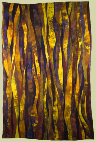 Image of quilt titled “Woodlands II” by Janet Kurjan 