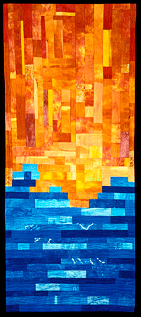 Image of quilt titled "Green Flash" by Lorraine Edmond