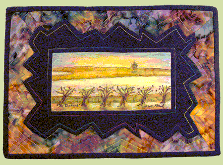 Image of quilt titled "The Orchard" by Mary Lewis