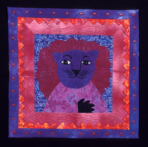 image of quilt titled "Gyselle y Tellosa X: Cat" by Giselle Blythe