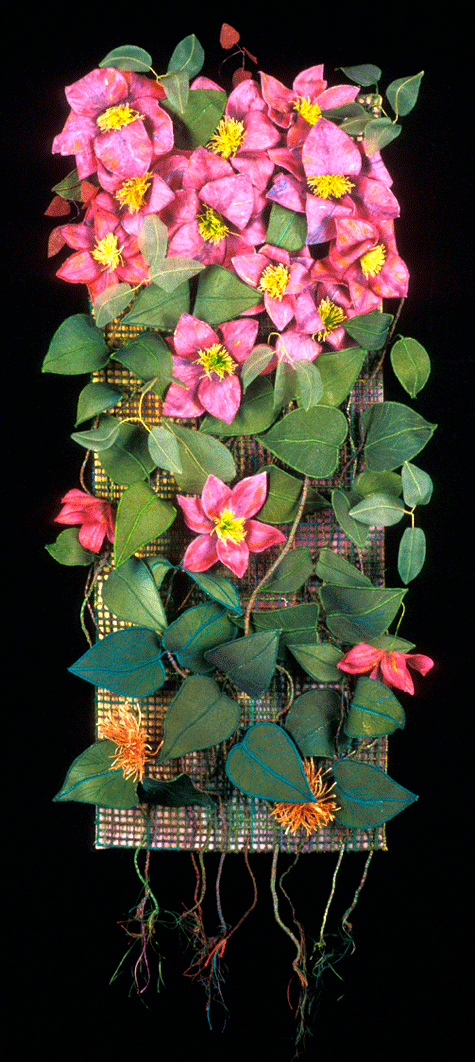 image of quilt titled "Clematis, Cultivar" by Jo Van Patten