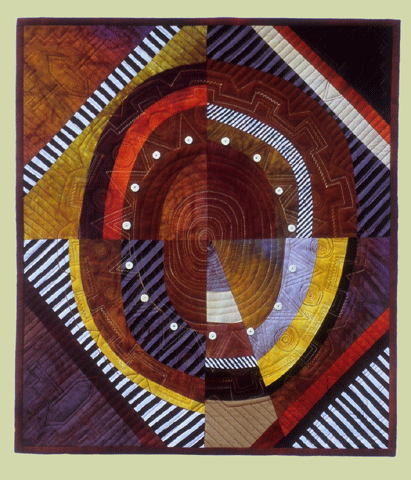 image of quilt titled "Kalahari Shield" by Louise Harris © 2007