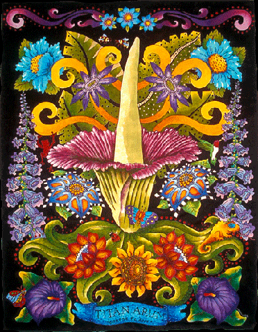 image of quilt titled"Stinko Plant" by Patty Hieb