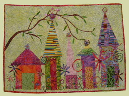Image of quilt titled The Neighborhood by Lynn Woll