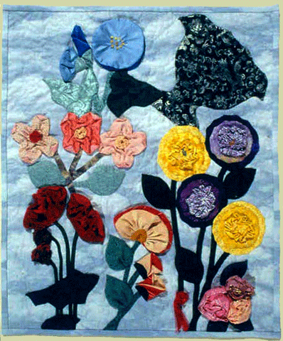 image of quilt titled "Ritual of Flowers" by Barbara Stevenson © 2001