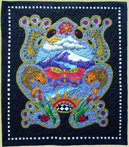 image of quilt titled "Frog Totem" by Patty Hieb © 2006