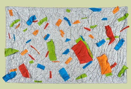 image of quilt titled "Word Salad Too" by Maria Groat © 2003