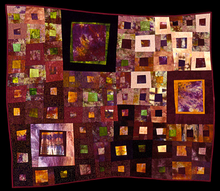 image of quilt titled "Plum Pudding" by Janet Kurjan © 2005