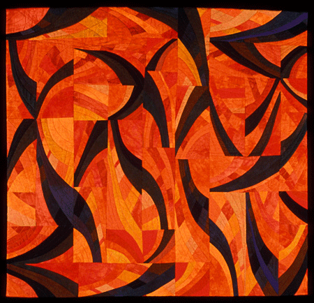 image of quilt titled "Fire" by Ellin Larimer © 2005