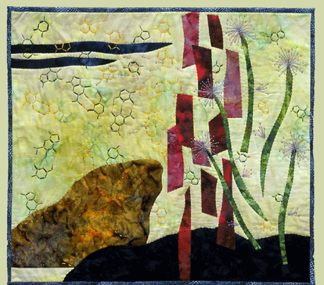 image of quilt titled "Creation Series: Third Day" by Meg Blau © 2007