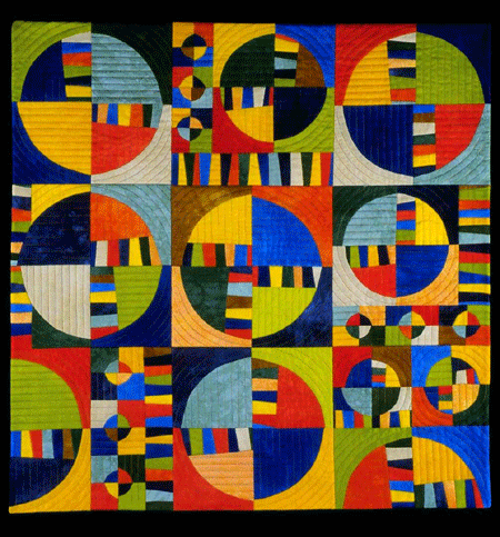 image of quilt titled "Irrational Exuberance" by Barbara Nepom © 2007