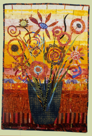 image of quilt titled "Flowers for me I" by Lynn Woll © 2007
