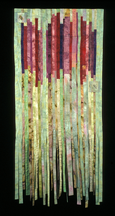 image of quilt titled "Attraction - Plum Blossom Series #2" by Barbara O'Steen