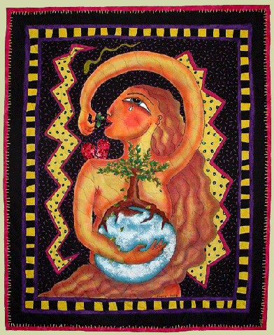 image of quilt titled "Birthing Peace" by Patty Hieb
