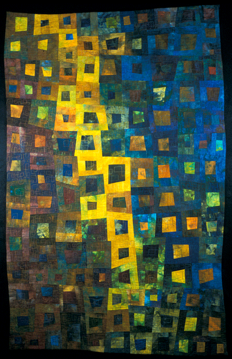 image of quilt titled "Star Fall; by Janet Kurjan