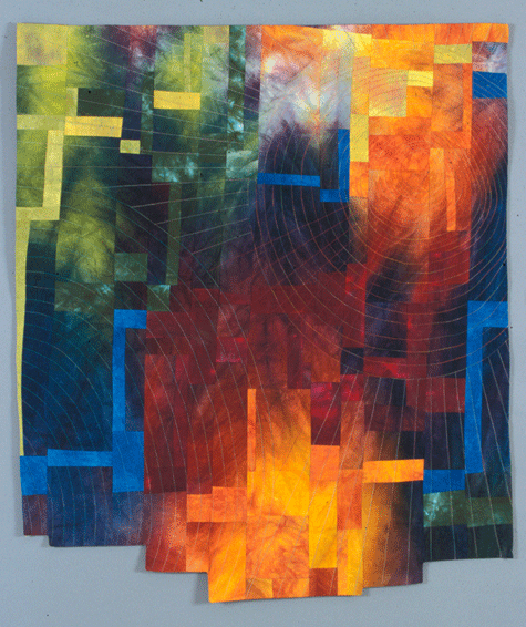 image of quilt titled "Messages From Mars: Spirit and Opportunity" by Ellin Larimer