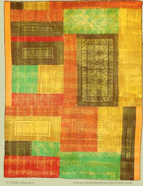 Image of "Blocks" quilt by Debi Harney.