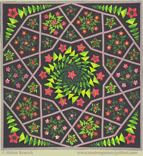 Image of "Spinning Out, Spinning In - 4" quilt by Helen Remick.