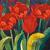 Thumbnail image of "Field of Tulips" quilt by Mary Arnold.