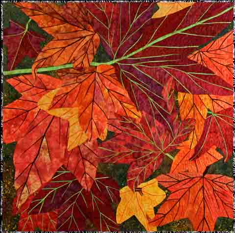 image of quilt titled "Fall's Fire" by Mary Arnold