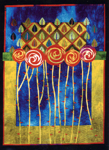 image of quilt titled "Roses for Lillie" by Carol Jerome © 2003