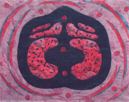 image of quilt titled "Two Feet Deep" by Diane Frances Reardon © 2001