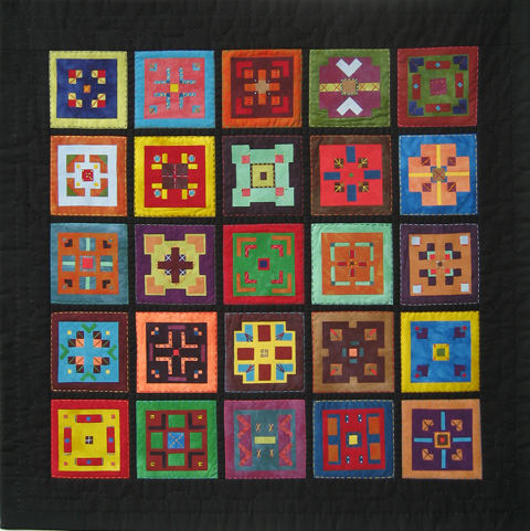Image of quilt titled “Five Squared” by Roberta Andresen 