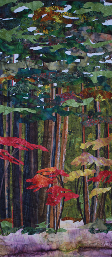 Image of quilt titled “November At Lake Tahoe” by Melodie Bankers 
