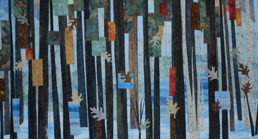 Image of quilt titled “November At Lake Tahoe” by Melodie Bankers 