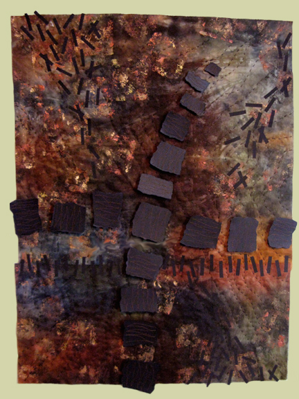 Image of quilt titled “Sticks and Stones” by Patty Hieb 
