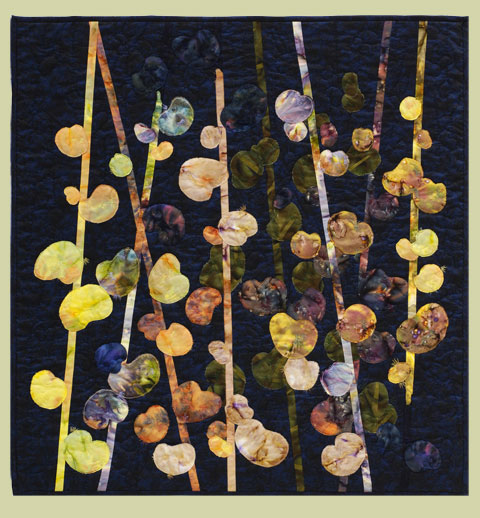 Image of quilt titled “The Beauty of Decay – Lichens” by Meg Blau 