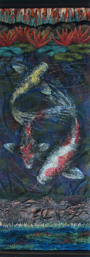 Image of quilt titled “Carefree Choreography” by Diane Marie Chaudiere 