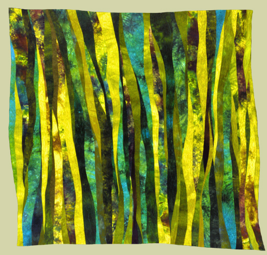 Image of quilt titled “Kelpbed II” by Janet Kurjan 