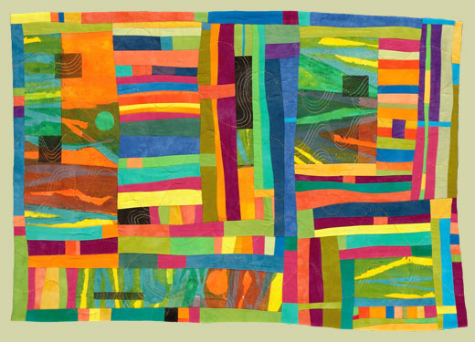 Image of quilt titled “July” by Jo VanPatten 