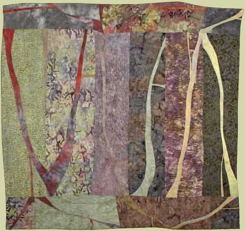 Image of quilt titled "Roots," by Bonnie Bucknam