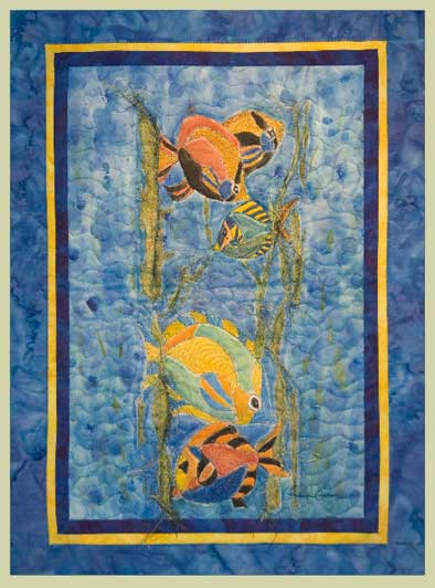 Image of quilt titled "Hidden in the Eelgrass," by Christina Erickson