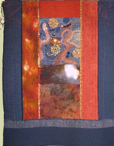 Image of quilt titled "Shaman II," by Janet Foster