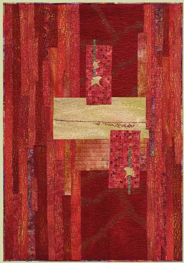 Image of quilt titled "Red Will Make It Better," by Sonia Grasvik