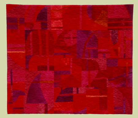 image of quilt titled "Cranberry Sunset" by Louise Harris &copy; 2008