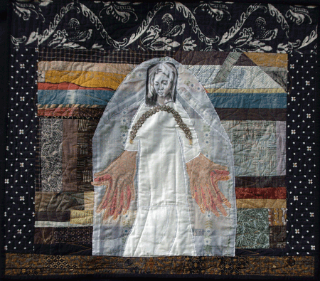 image of quilt titled "La Virgen de Las Manos" by Margaret Liston © 2008