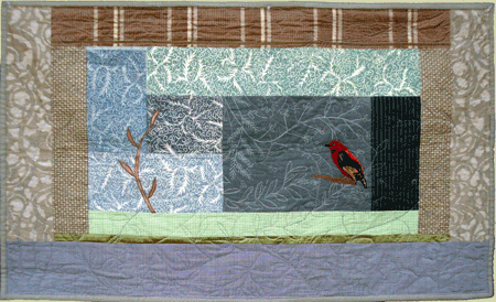 image of quilt titled "Red Bird III" by Margaret Liston © 2008