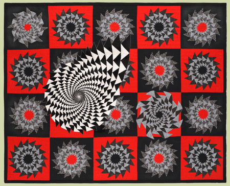 image of quilt titled "Spinning Out Spinning In I" by Helen Remick &copy; 2008