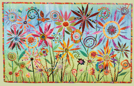 image of quilt titled "Flower Garden" by Lynn Woll © 2008.