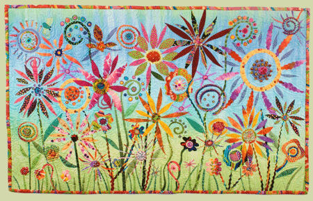 image of quilt titled "Flower Garden" by Lynn Woll &copy; 2008.