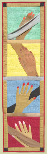 Image of quilt titled “Excerpts” by Roberta Andreson