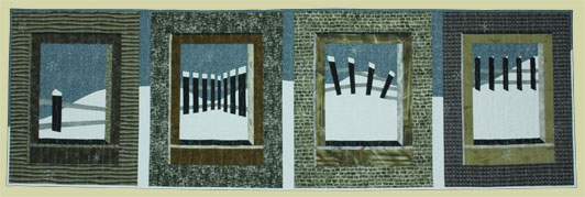 Image of quilt titled “Fences” by Bonny Brewer 