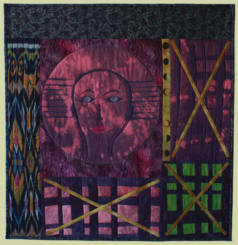 Image of quilt titled “Moon Woman” by Louise Harris 