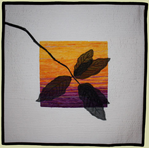 Image of quilt titled “Yellow Sunrise” by Kathy Manley 
