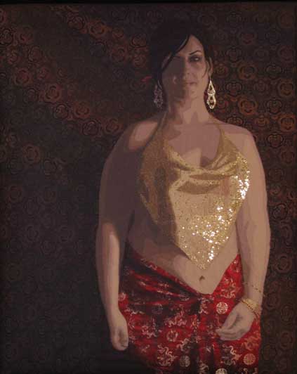 Image of quilt titled "Lilyan," by Margot Lovinger